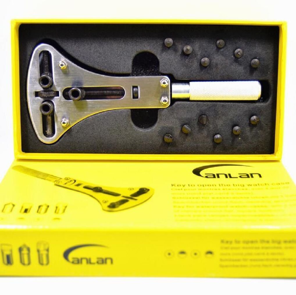 Professional Adjustable Watch Back Case Opener – Large Watch Case Removal Tool Kit with 12 Interchangeable Pins