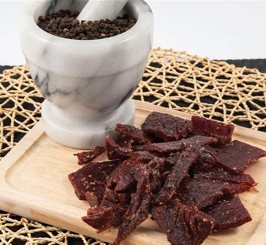 Halal Honey Mustard Black Pepper Beef Jerky – Sweet & Tangy High-Protein Snack | 100g Packs
