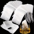 100 Pcs Pack Non-Woven Fabric Disposable Tea Bags | Single-Use Tea & Coffee Filter Bags| Small, Medium, Large & Extra Large Size