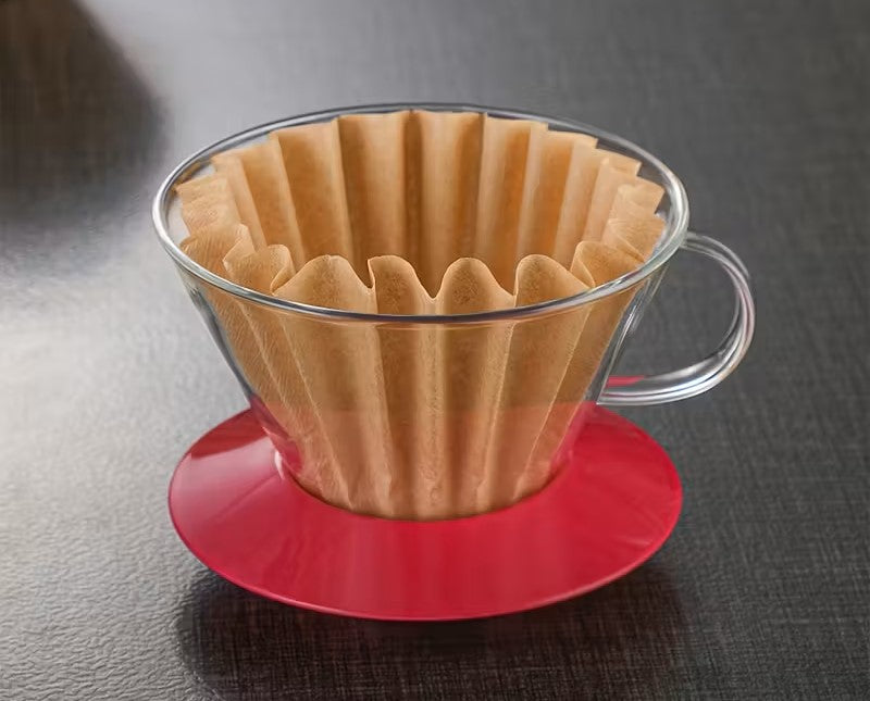 50-Pack Unbleached Basket Coffee Filters – Natural Medium Disposable Wave Cup Paper for Pour Over & Origami Drippers