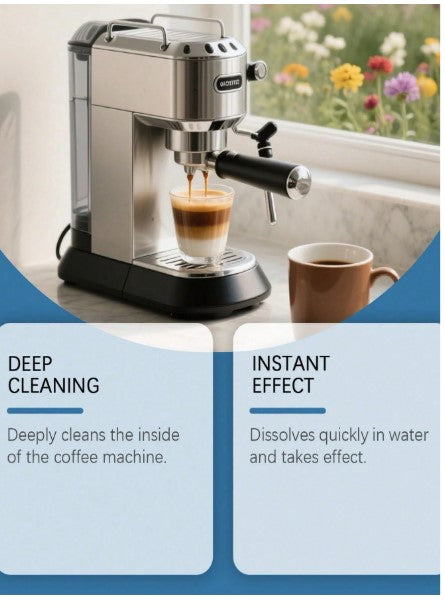 Jue Fish Coffee Maker Cleaning Tablets (12-Pack) – Universal Descaler and Degreaser for Espresso and Drip Coffee Machines