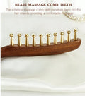 Wide-Tooth Copper Scalp Massage Comb with Long Wooden Handle – Large Round Teeth Hair Detangling & Head Massage Brush