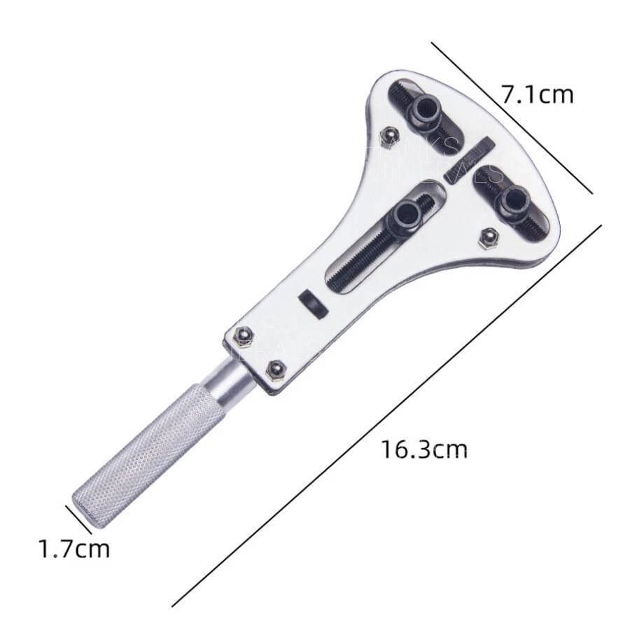 Professional Adjustable Watch Back Case Opener – Large Watch Case Removal Tool Kit with 12 Interchangeable Pins