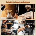 50 PCS Unbleached Natural Brown Coffee Filter Papers – V01 Cone Filters for 1–2 Cup Pour Over