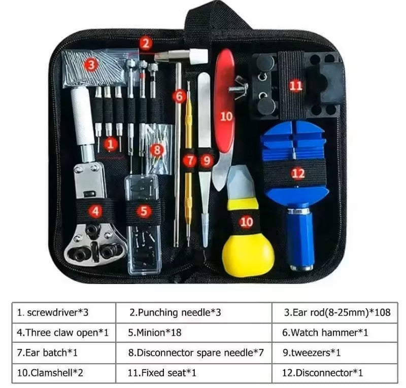 147-Piece Professional Watch Repair Tool Kit – High Quality Watch Repair Set