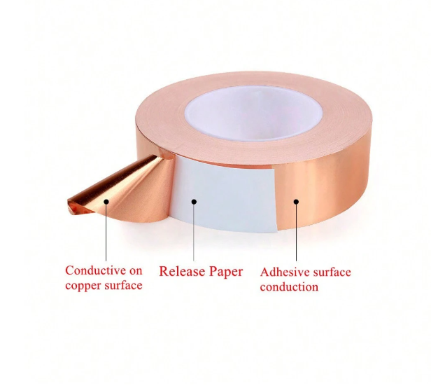 20M Conductive Copper Foil Tape | High-Temperature Resistant EMI Shielding Adhesive Copper Tape | Available in 0.5mm, 0.8mm, 1mm & 2mm Widths