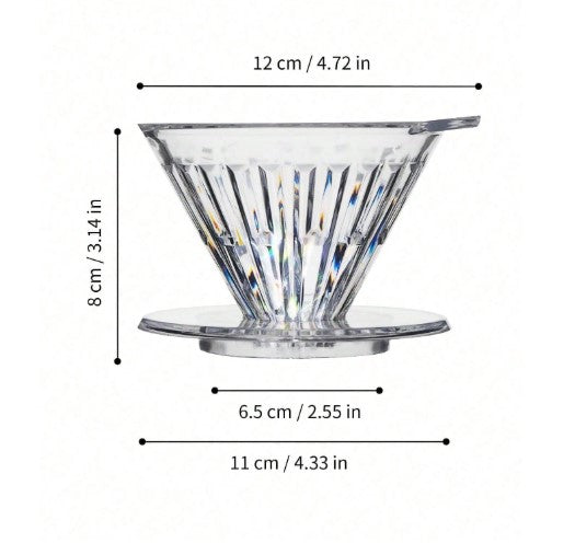 Coffee Drip Filter Resin Coffee Filter Mesh New Transparent Cup Slow Brew Coffee Accessories Plastic Pour Over Coffee Barista Brewing Coffee Funnel Filter Cup