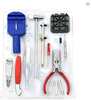 16-Piece Multifunction Watch Repair Tool Kit – Professional Watch Battery Replacement, Link Removal & Case Opening Tool Set