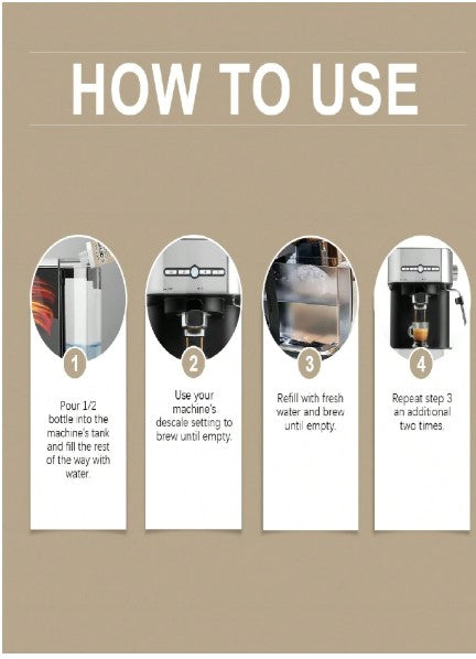 Jue Fish Coffee Machine Descaler Liquid – 100ml | Removes Limescale & Mineral Build-Up | Suitable for Espresso & Coffee Machines
