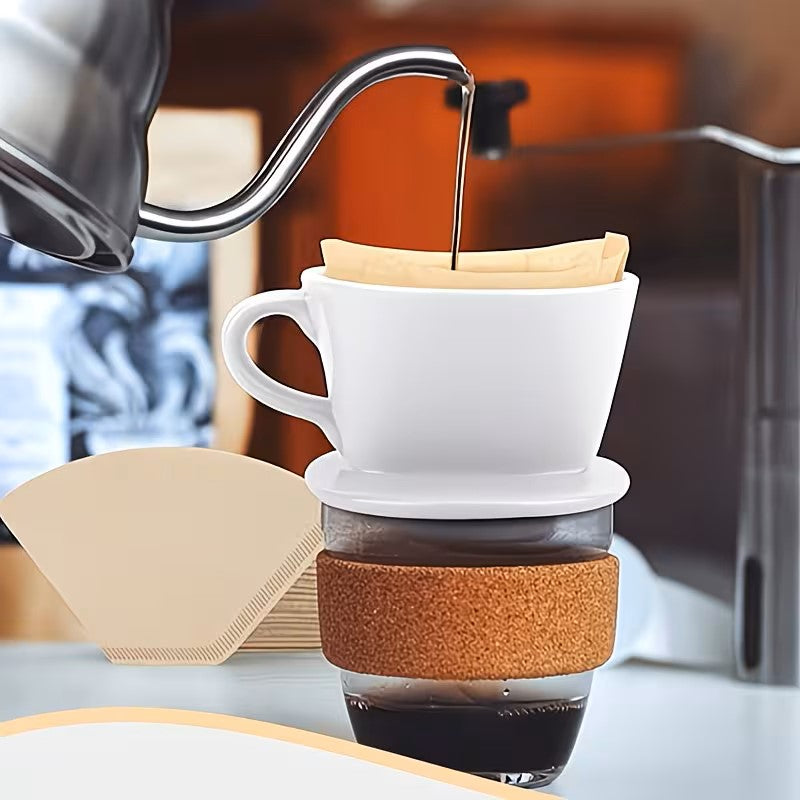 50 Pcs Natural Unbleached Coffee Filter Paper U1 & U2  – Food Grade Paper – Natural Brown