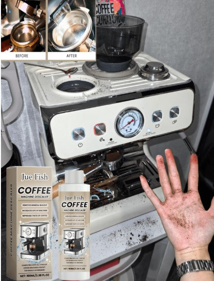 Jue Fish Coffee Machine Descaler Liquid – 100ml | Removes Limescale & Mineral Build-Up | Suitable for Espresso & Coffee Machines