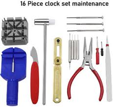 16-Piece Multifunction Watch Repair Tool Kit – Professional Watch Battery Replacement, Link Removal & Case Opening Tool Set