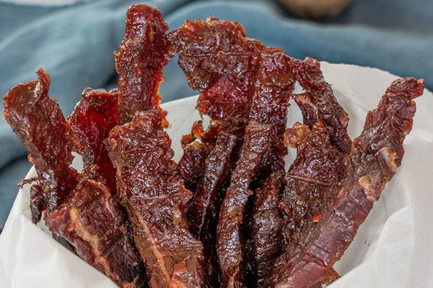 Halal Honey Mustard Black Pepper Beef Jerky – Sweet & Tangy High-Protein Snack | 100g Packs